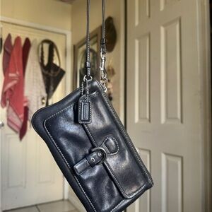 Black Leather coach wrislet